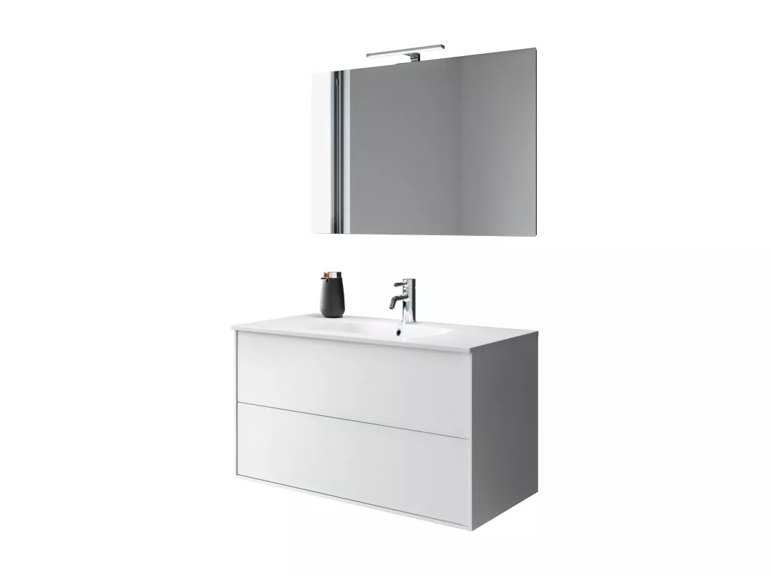Ensemble de salle de bain 4 pièces IGEA blanc mat