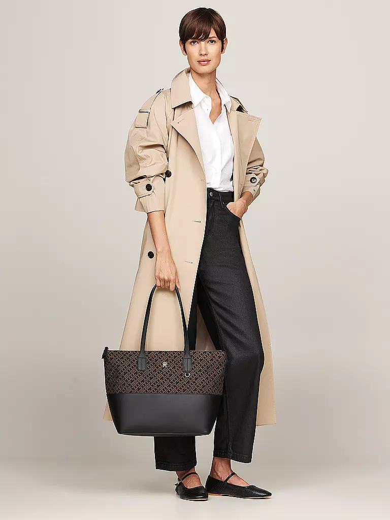 TOMMY HILFIGER Tasche - Shopper TH JACQUARD schwarz