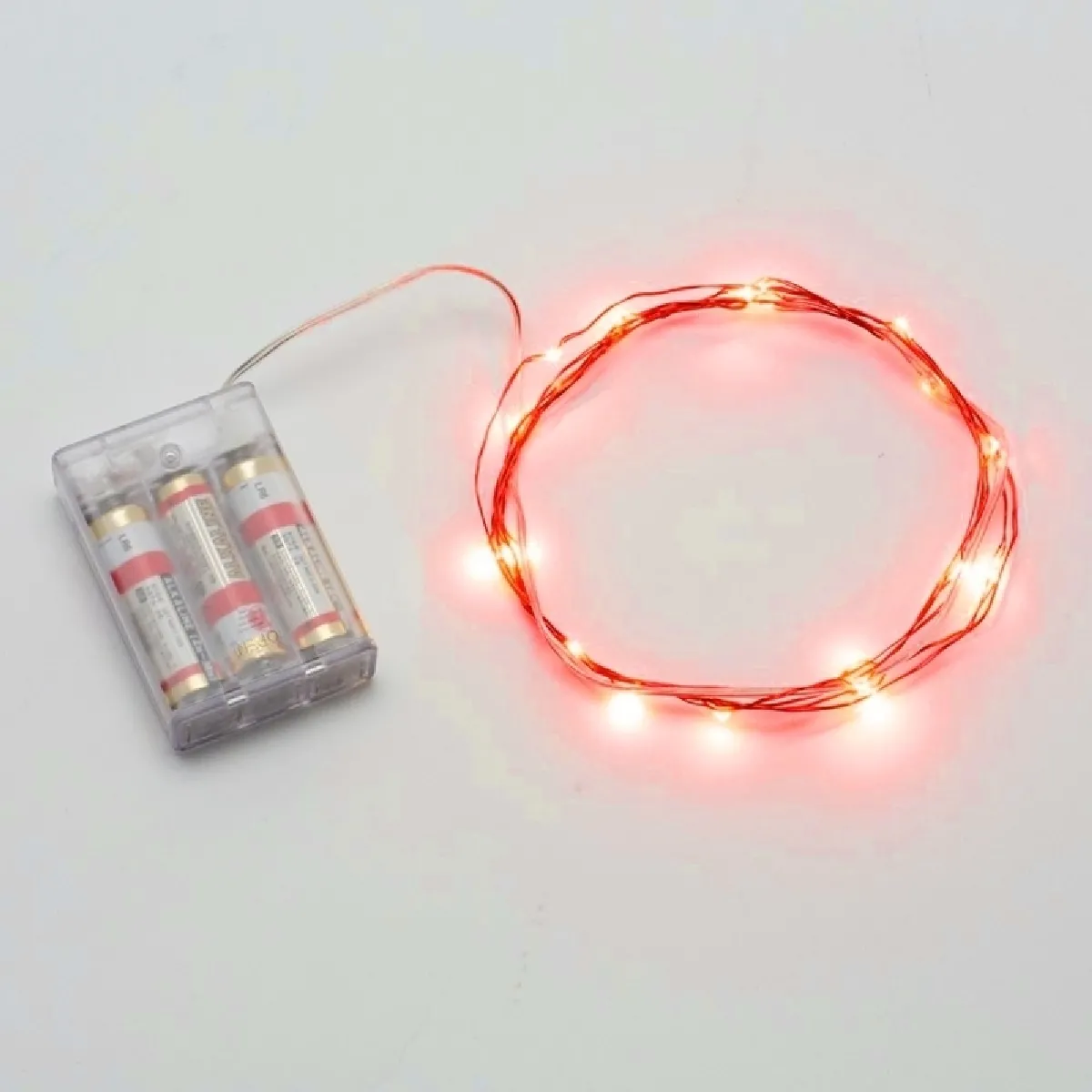 Wewoo Guirlande rouge 2m - Batterie 3 AA
