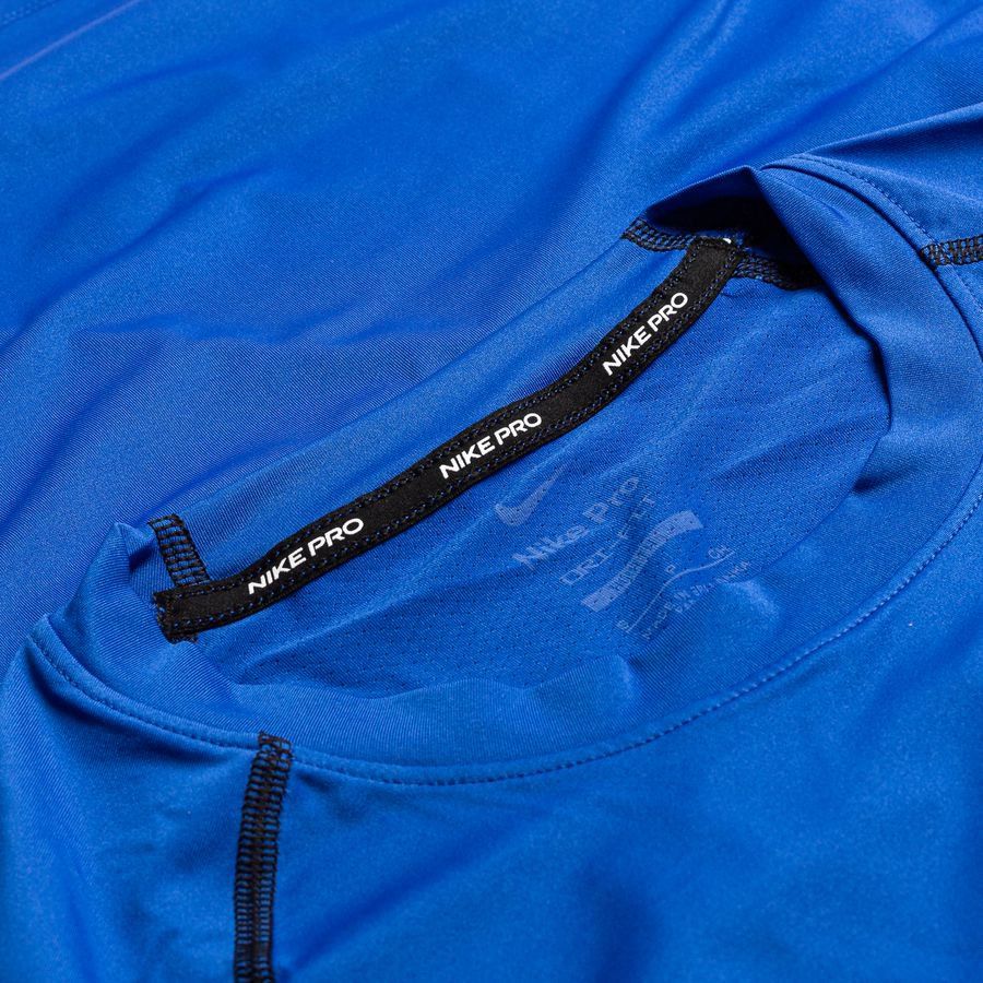 Nike Pro Top Dri-FIT - Bleu/Noir Manches Longues