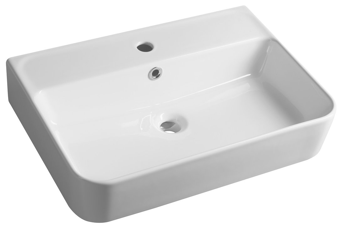 Sapho Gali keramieke wastafel 60x42cm wit