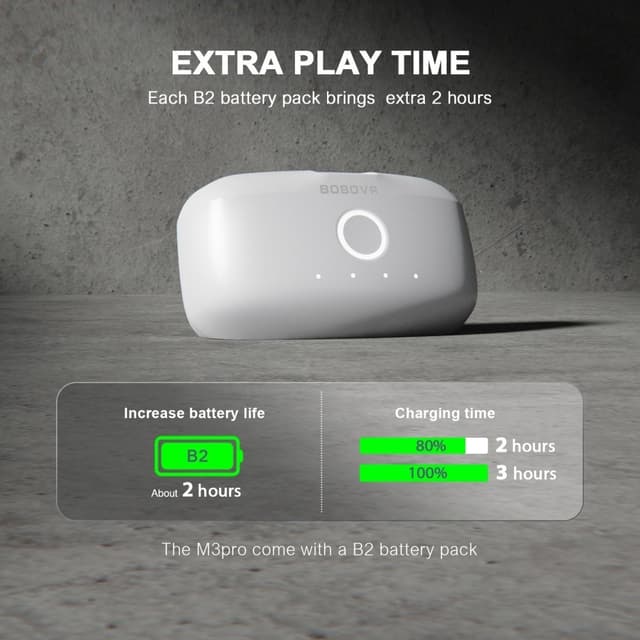 BOBOVR M3 Pro Meta Quest 3 VR Headset Batteripakke Hovedstrop