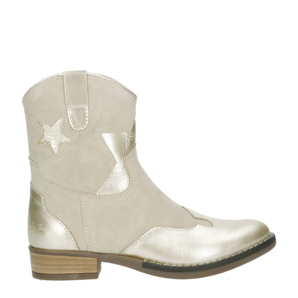 So Jamie suède cowboylaarzen beige/goud