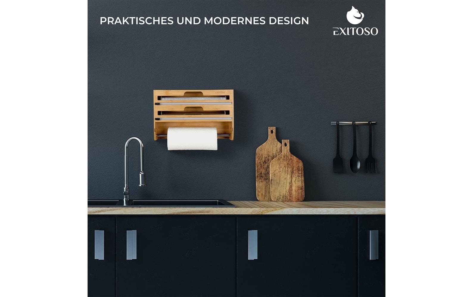 Küchenrollenhalter »Exitoso 3 in 1 Küchenrollenhalter Braun«