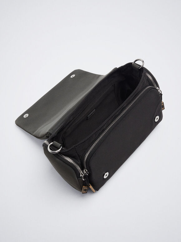 Bolsa Bandolera De Nylon - Preto