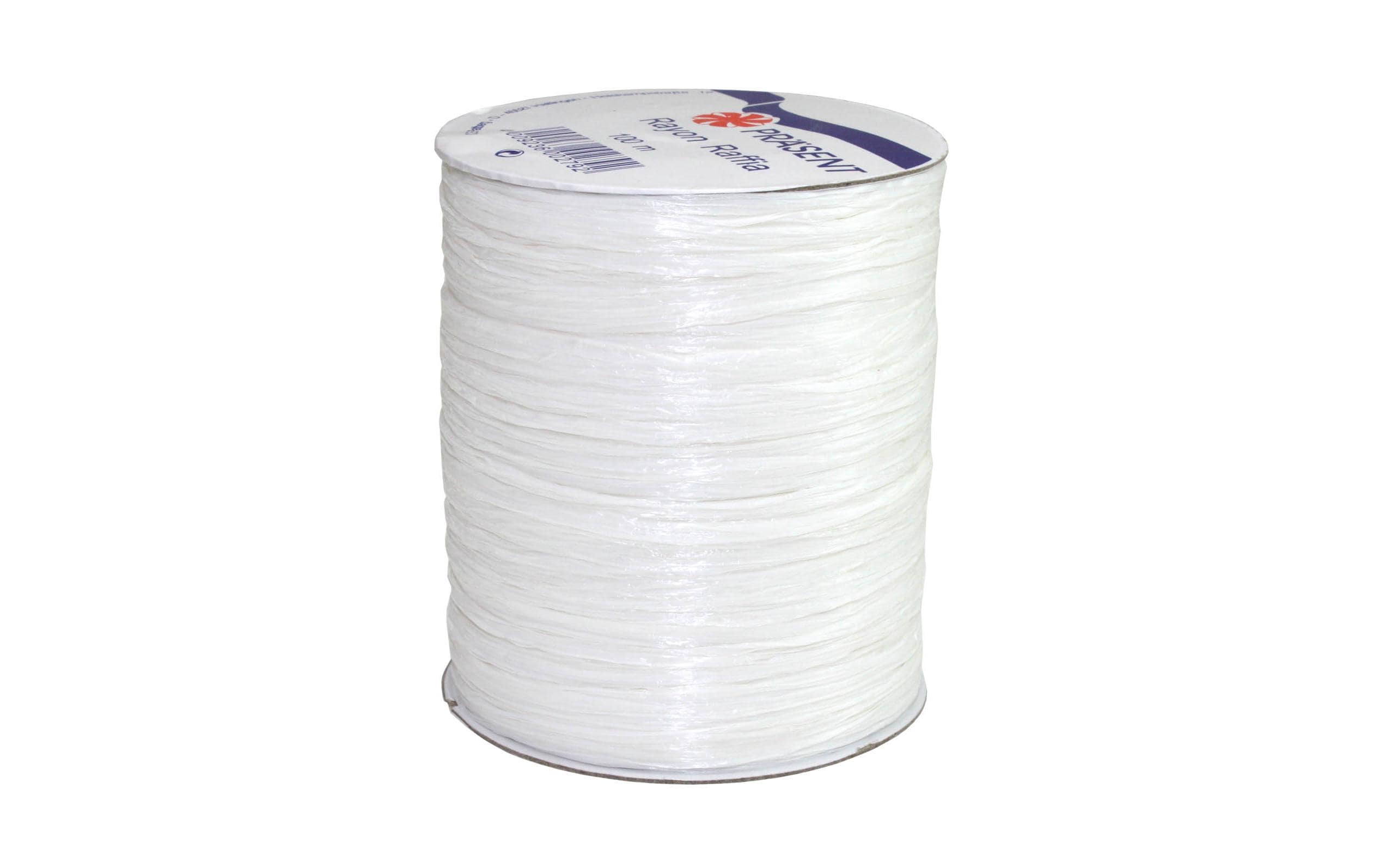 Geschenkband Raffia Rayon 100 m, WeissBand für Geschenke
