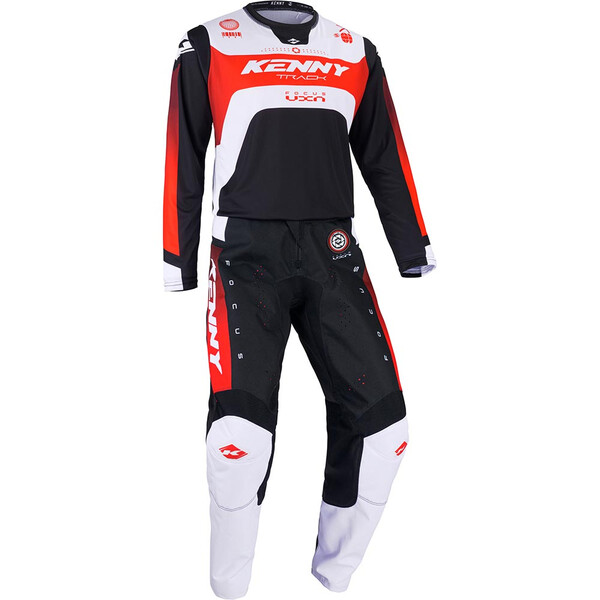 Kenny - Maillot Track Focus Noir / Rouge / Blanc