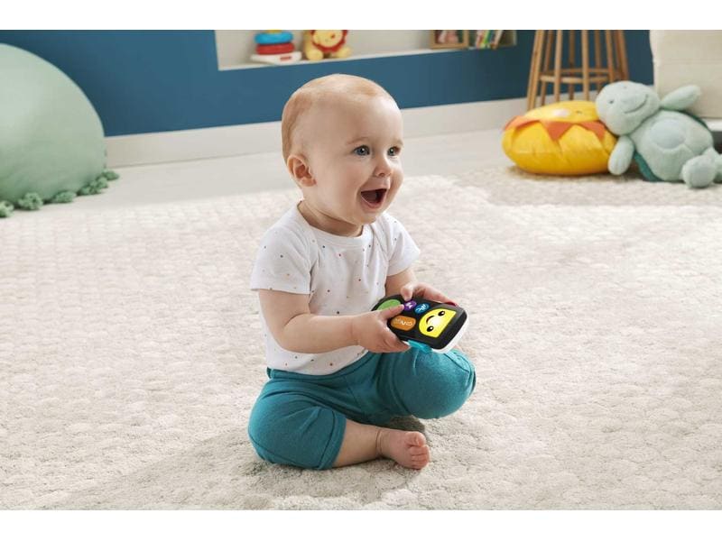 Fisher-Price Beschäftigungsspielzeug Smart TV Fernbedienung Elektronisches Spielzeug für Babys und Kleinkinder