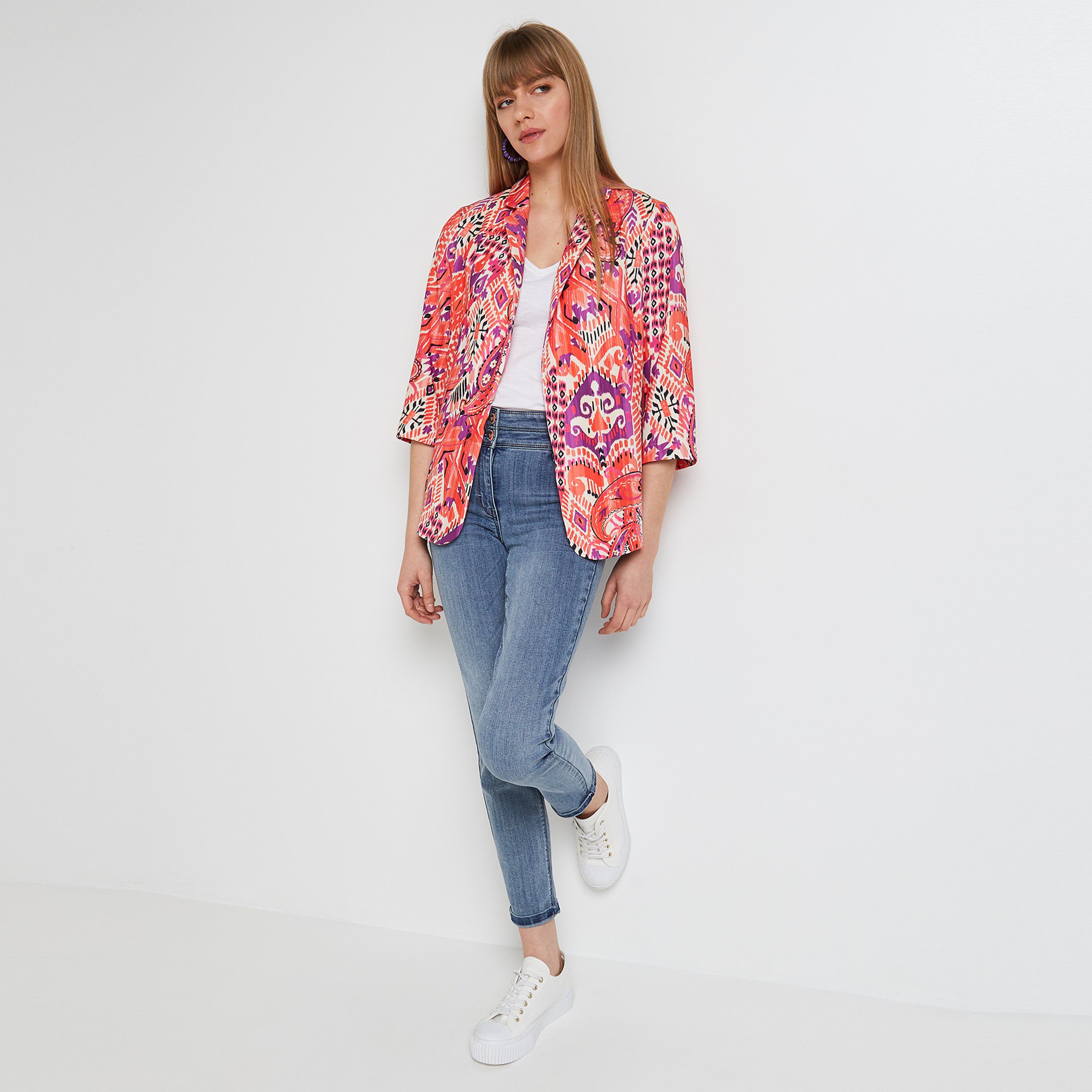 Veste fluide femme - ORANGE