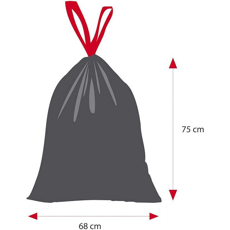 Sac poubelle 50 litres Coulissac maxi poids Alfapac gris - 30 sacs