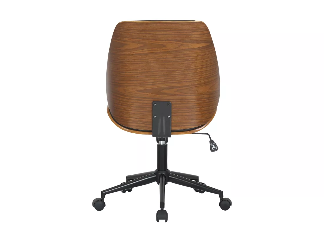 Fauteuil de bureau Mitch - Noyer - Noir (pied noir)90.00