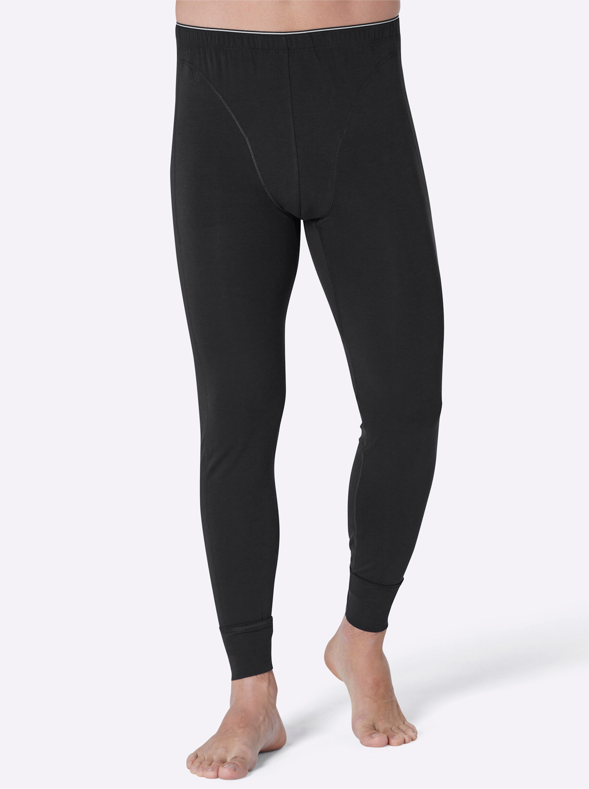 Schiesser Hose lang in schwarz