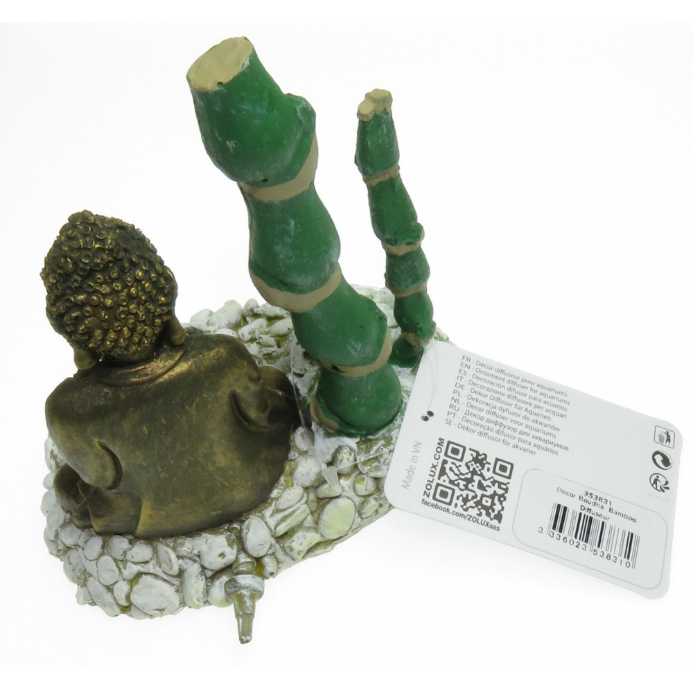 Diffuseur bouddha bambou . 13 x 9 x 12 cm. Décoration aquarium