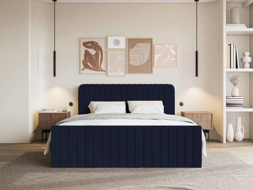 NADUVI Collection Boxspring Adrien velvet met opbergvak 180x200