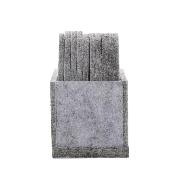 10x Glassbrikke i Filt