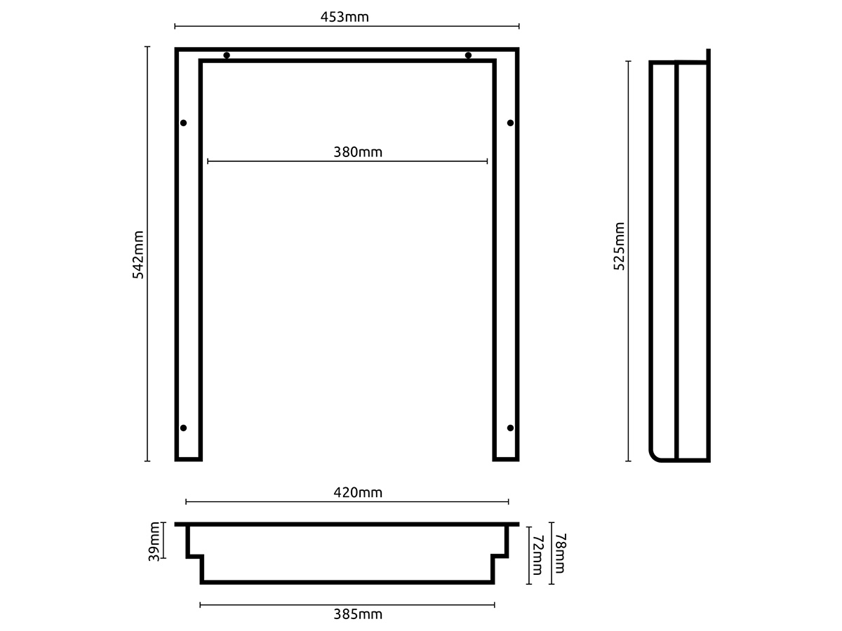 Hyckes HyFridge 50 flush mount inbouwframe