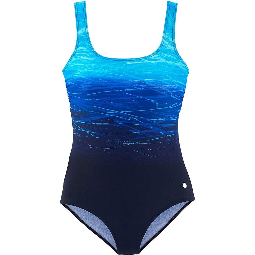 Lascana Badeanzug Damen blue print