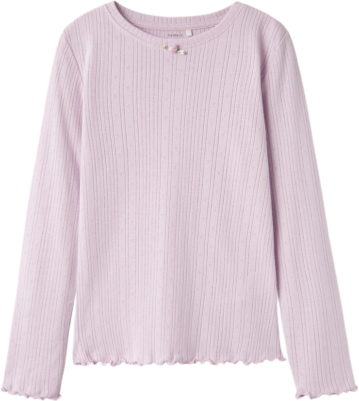 Name It NKFSILKE LS SLIM TOP Winsome orchid