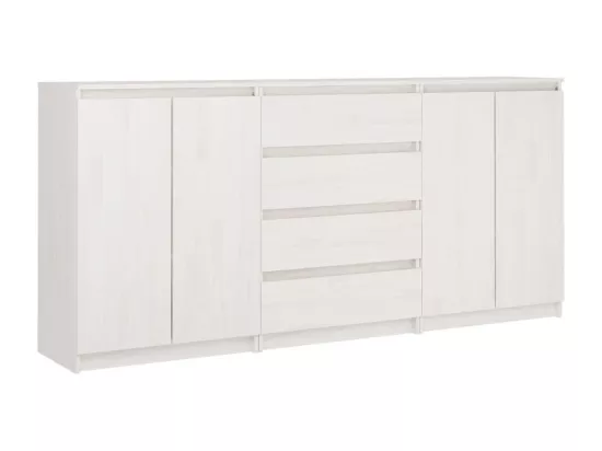 Armoires latérales 3 pcs blanc Bois de pin massif