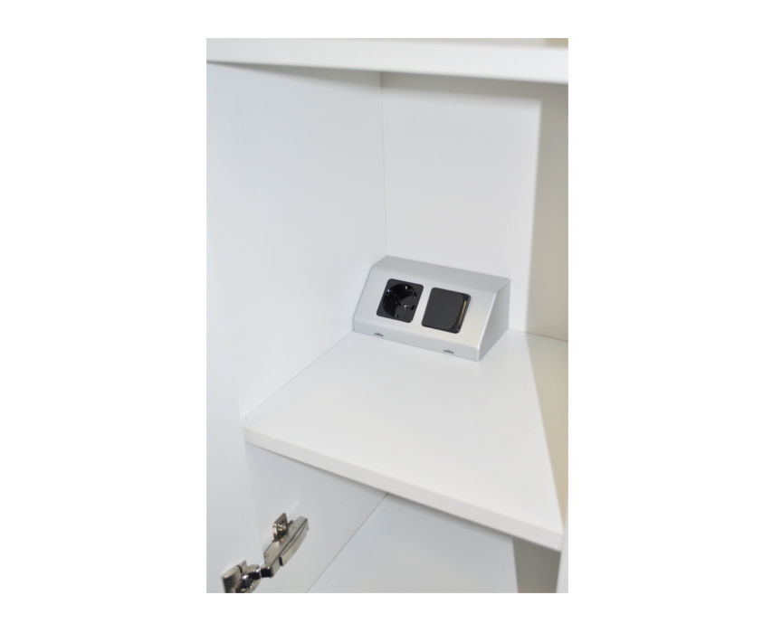 Inbouw / opbouw contactdoos en schakelaar zilvergrijs