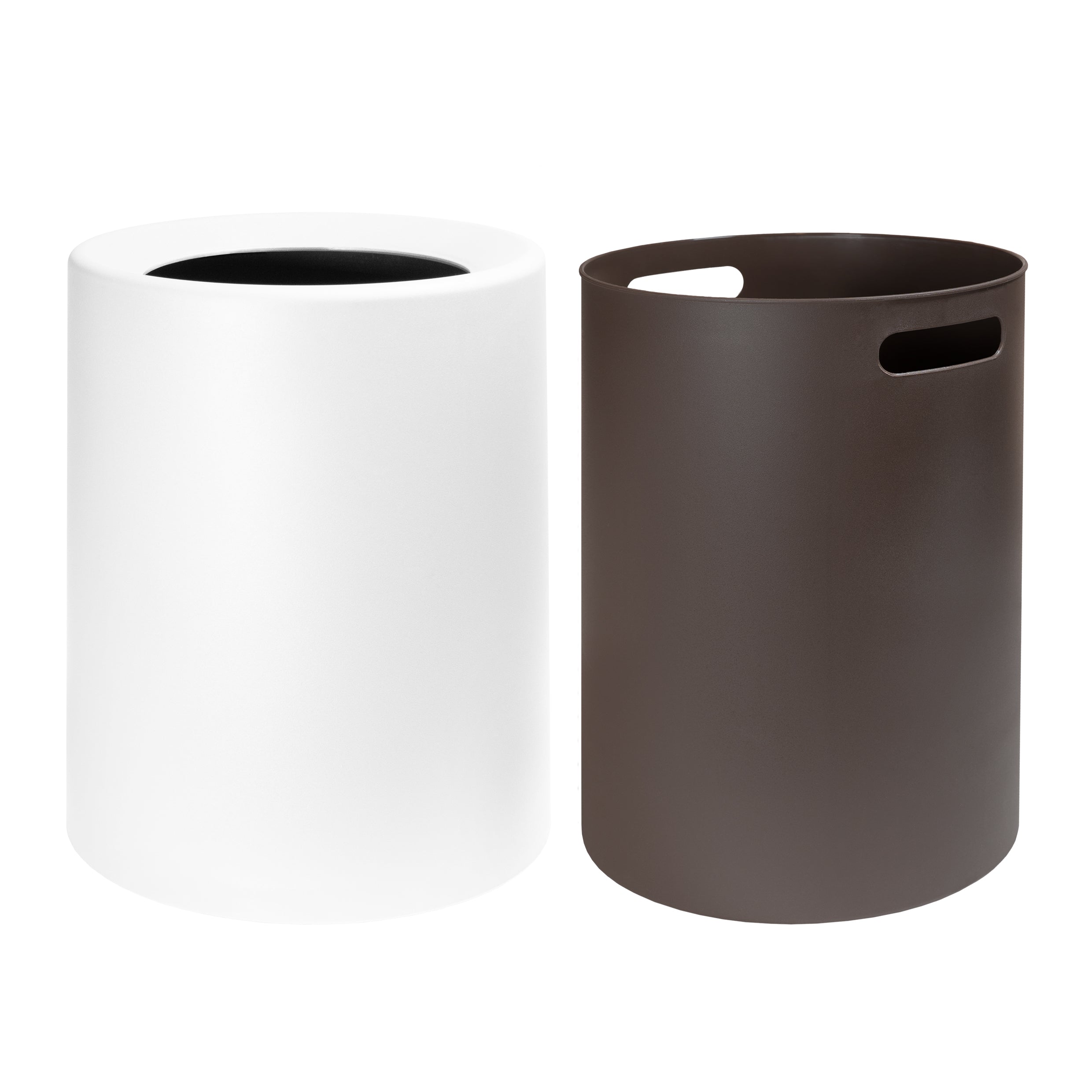 QUVIO Prullenbak plastic met binnenemmer - 12 L - Wit