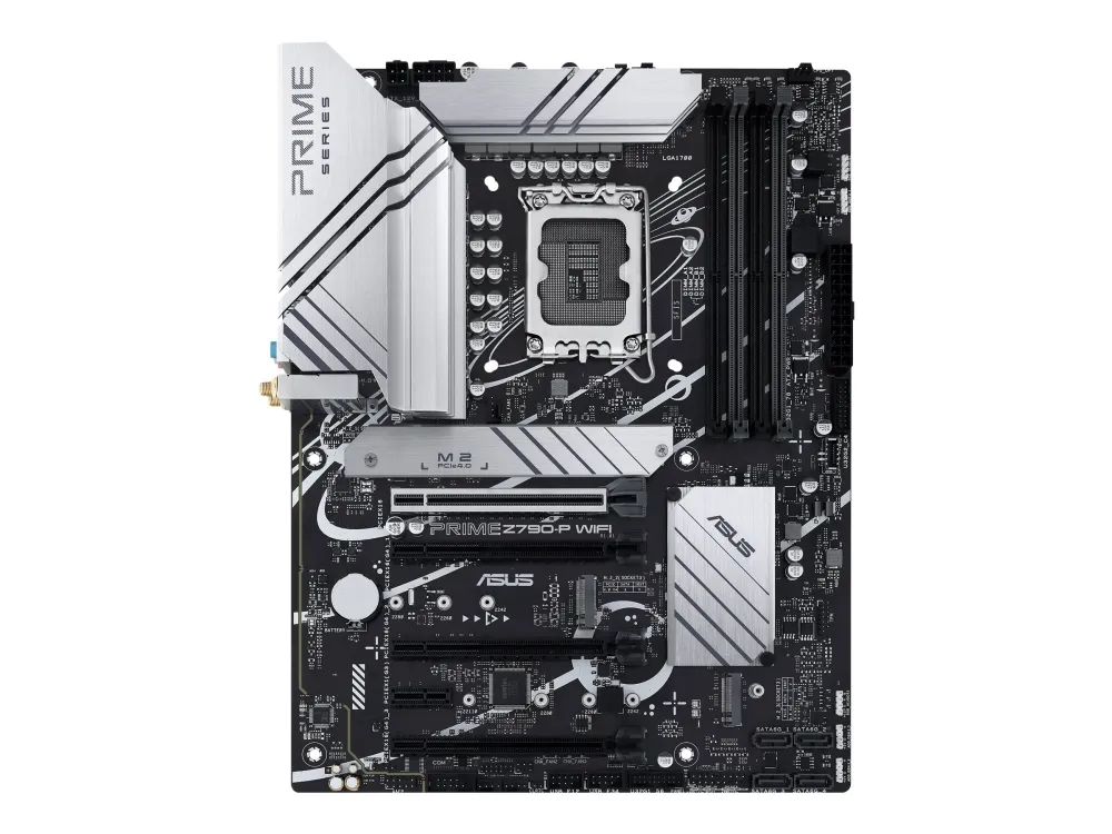 ASUS Prime Z790-P WIFI - Bundkort - ATX - LGA1700 sokkel - Z790 Chipset - USB-C 3.2 Gen 2x2, USB 3.2 Gen 1, USB 3.2 Gen 2, USB-C Gen2 - 2.5 Gigabit LAN, Wi-Fi 6, Bluetooth - onboard grafik (CPU påkrævet) - HD Audio (8-kanaler)