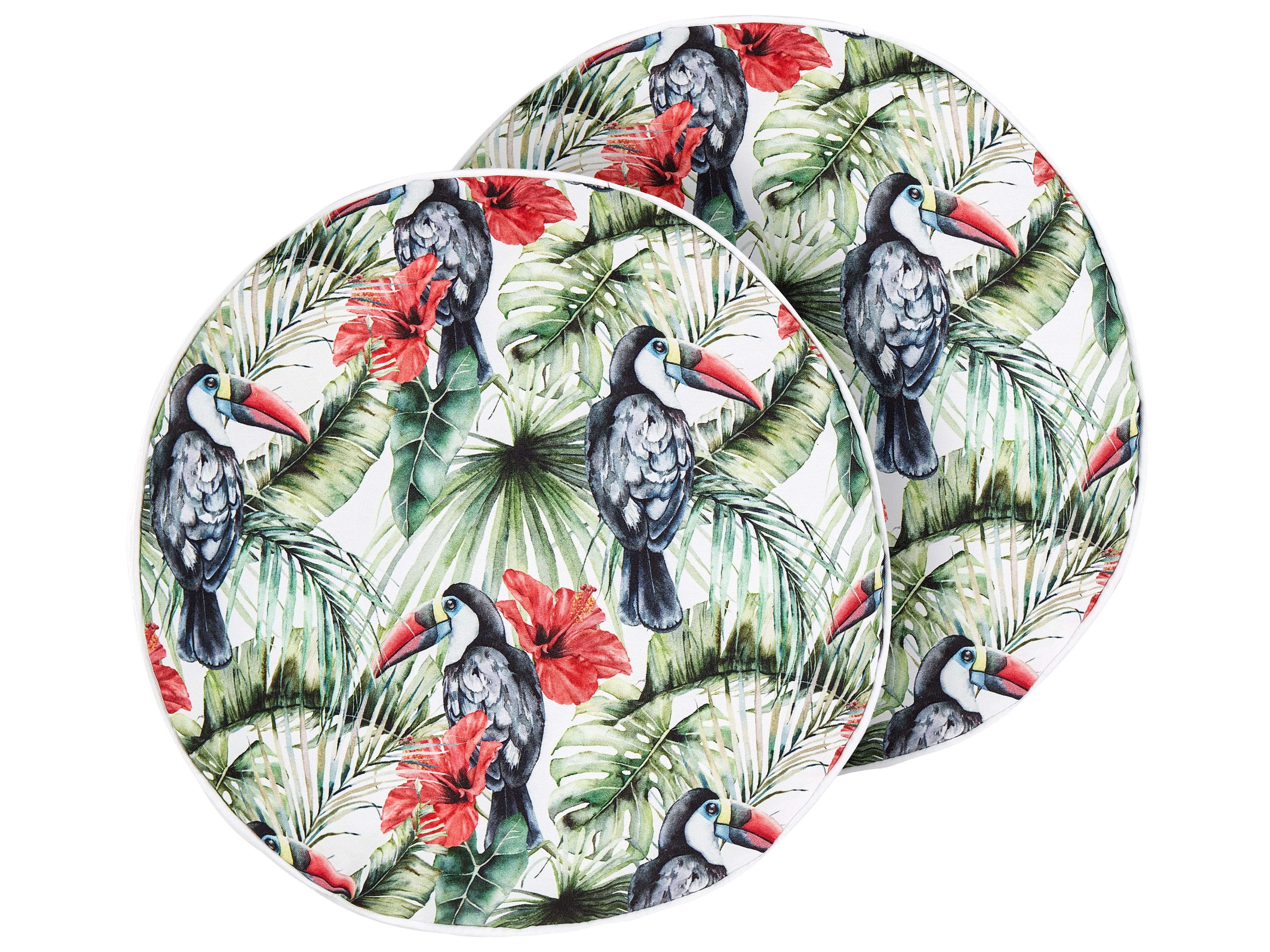 Set van 2 tuinkussens MALLARE dierenprint 40 x 40 cm Groen