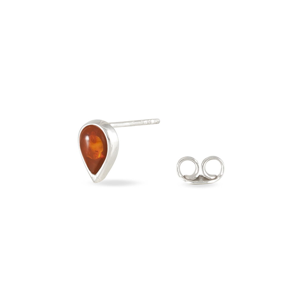 Boucles D'oreilles Argent Blanc Aleina Ambres