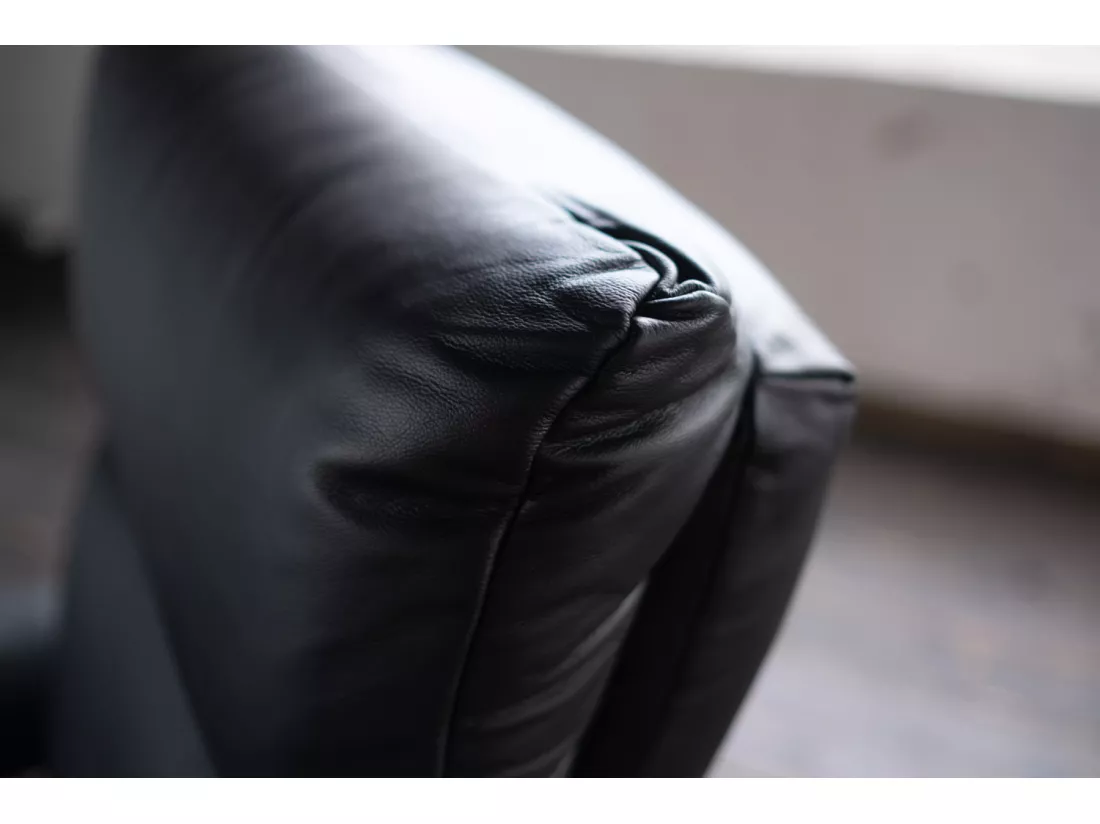 Fauteuil - Noir cuir - NAMA