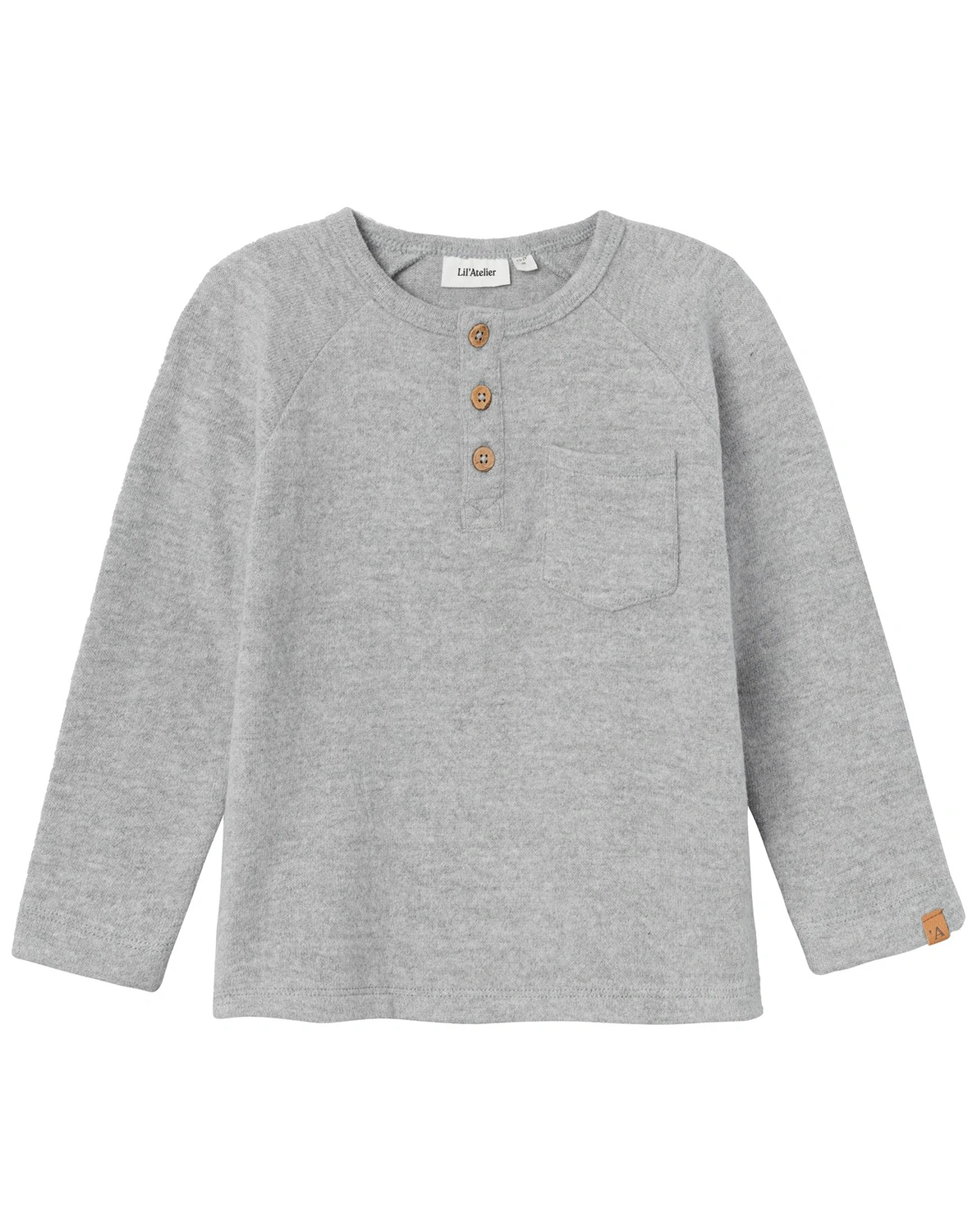 Langarmshirt NMMTHOR TOP in grey melange