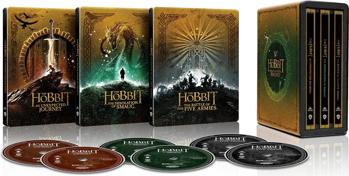 Le Hobbit La Trilogie Steelbook (Blu-ray UHD 4K   Blu-ray) Versions longues Disques Blu-ray films