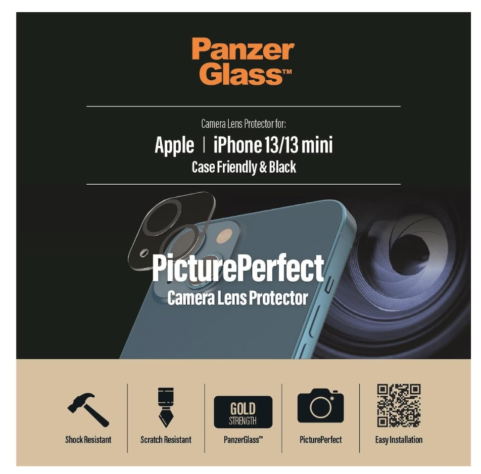iPhone 13 / iPhone 13 Mini Kamera Objektiv Protector Vollschutz Panzer Glas (0383) - Transparent