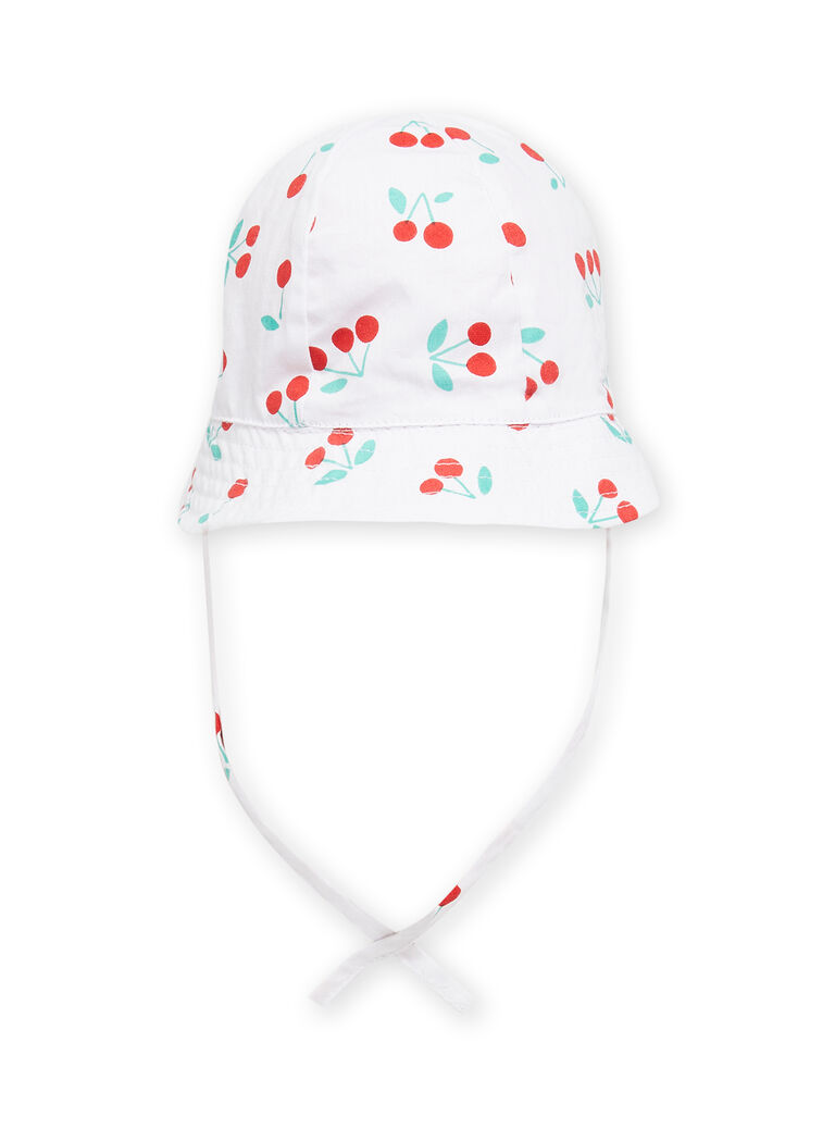Chapeau réversible bébé fille