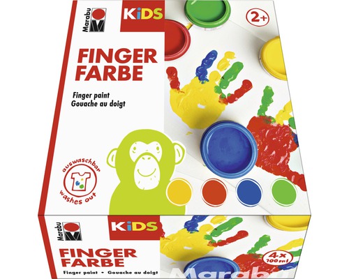 Marabu KIDS vingerverf 100ml set van 4