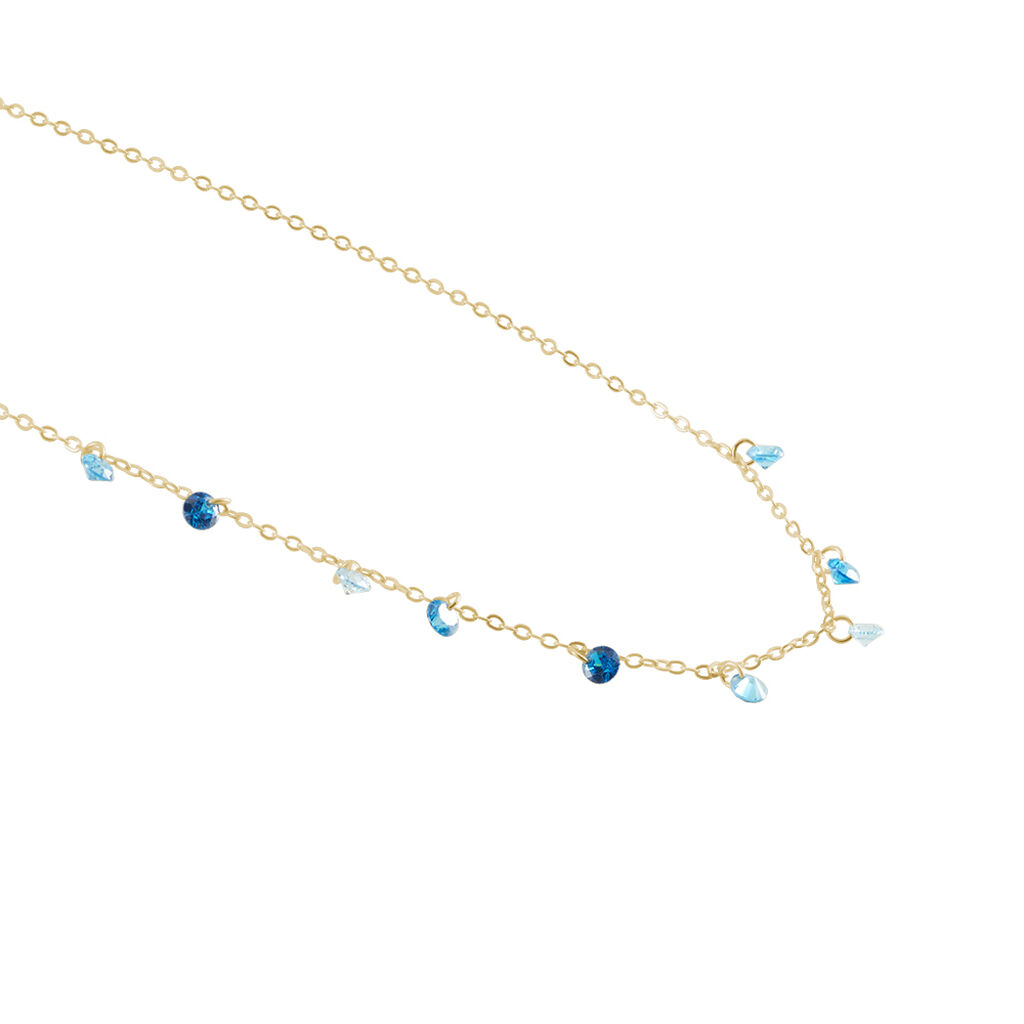 Collier Myosothis Plaqué Or Pierres
