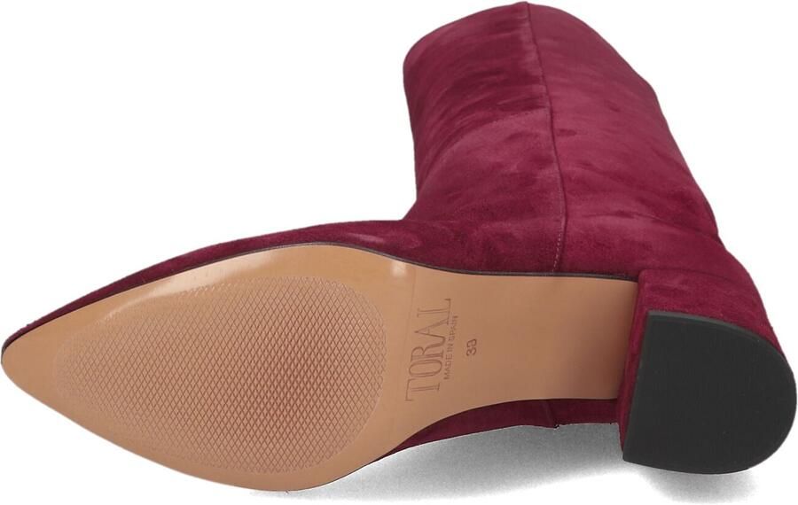 TORAL Hoge Laarzen Dames 12776 Maat: 39 Materiaal: Suède Kleur: Rood