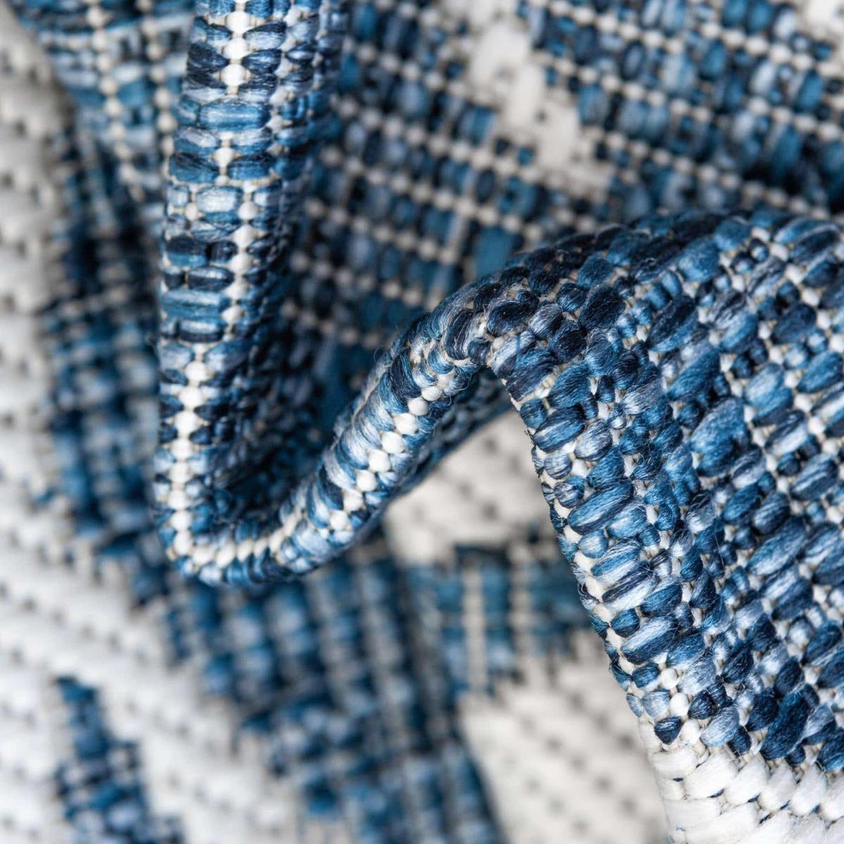 Tapis extérieur bleu 120x160 cm