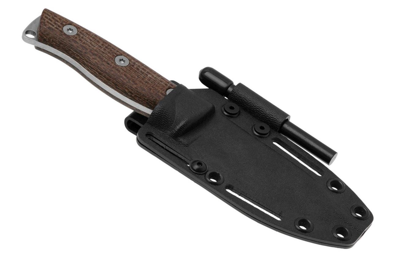 White River Knives Ursus Cub UR35-BNA CPM Magnacut, Natural Burlap Micarta bushcraftmes, Kydex schede met firesteel