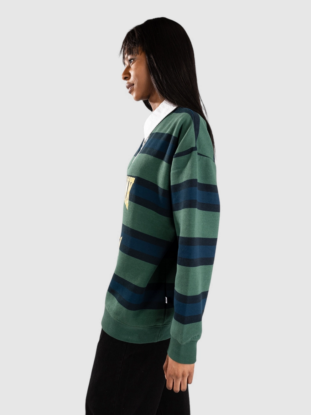 Daisy Street x Paul Frank Embroidered Varsity Rugby Sweat Long Sleeve multi