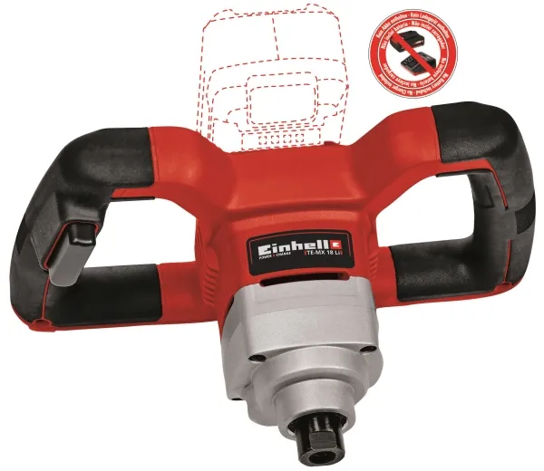 Einhell Einhell TE-MX 18 Li akku røreværk m/mørtelpiskeris Ø100 mm. 18V u/batteri og lader - SOLO