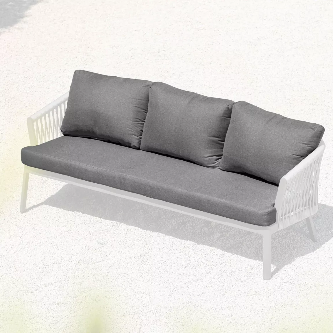Housses de coussin de remplacement pour Canapé 3 places Amalfi Gris anthracite