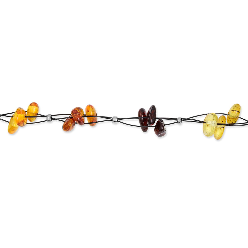 Bracelet Argent Blanc Helier Ambres