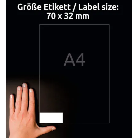 Avery Zweckform 3479 Universal-Etiketten,A4 mit ultragrip,70 x 32 mm, 100 Bogen/2.700 Etiketten, weiß