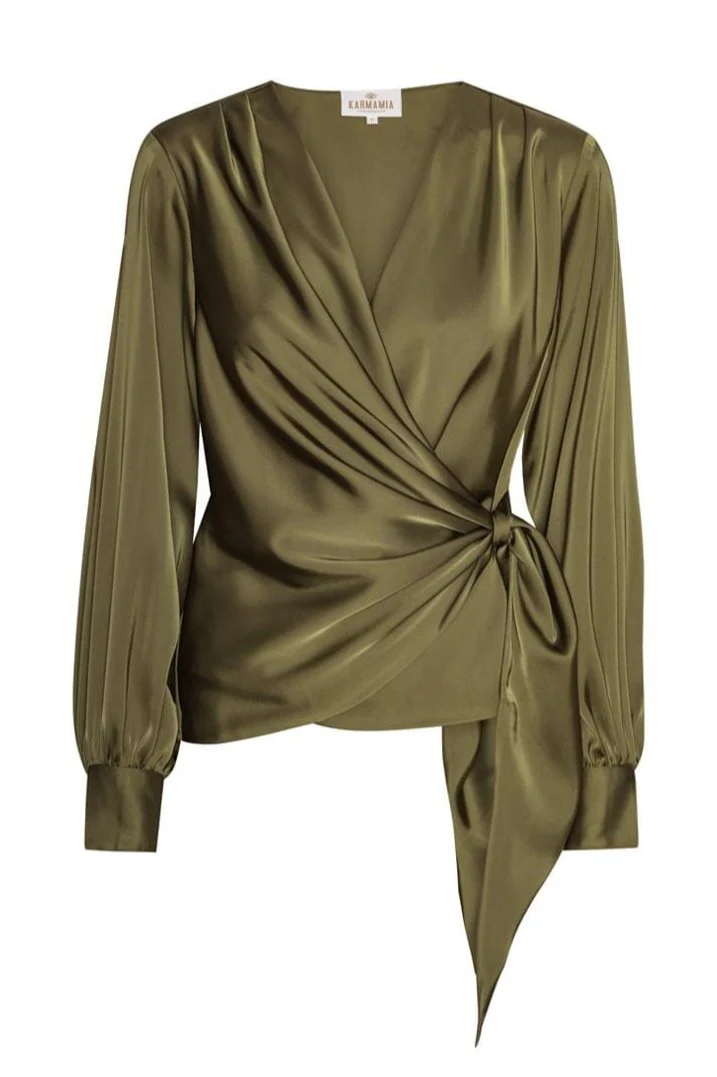 Karmamia Ines Blouse semi rich olive