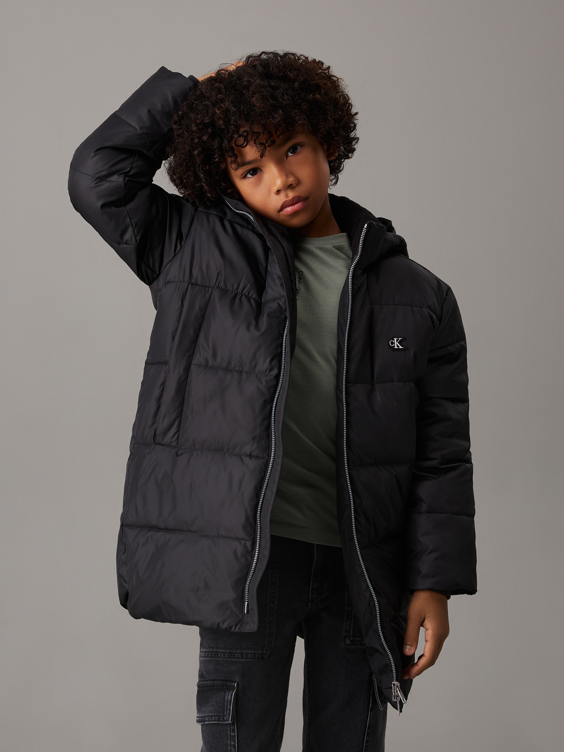 Calvin Klein Jeans Parka »Essential Parka Puffer« mit Kapuze für Kinder bis 16 Jahre und mit Logopatch