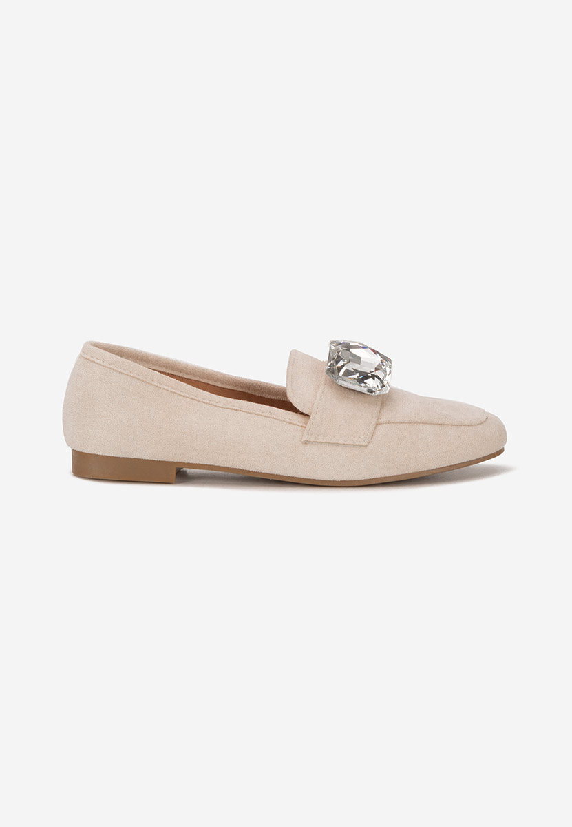 Mocassins en daim beige Olimia
