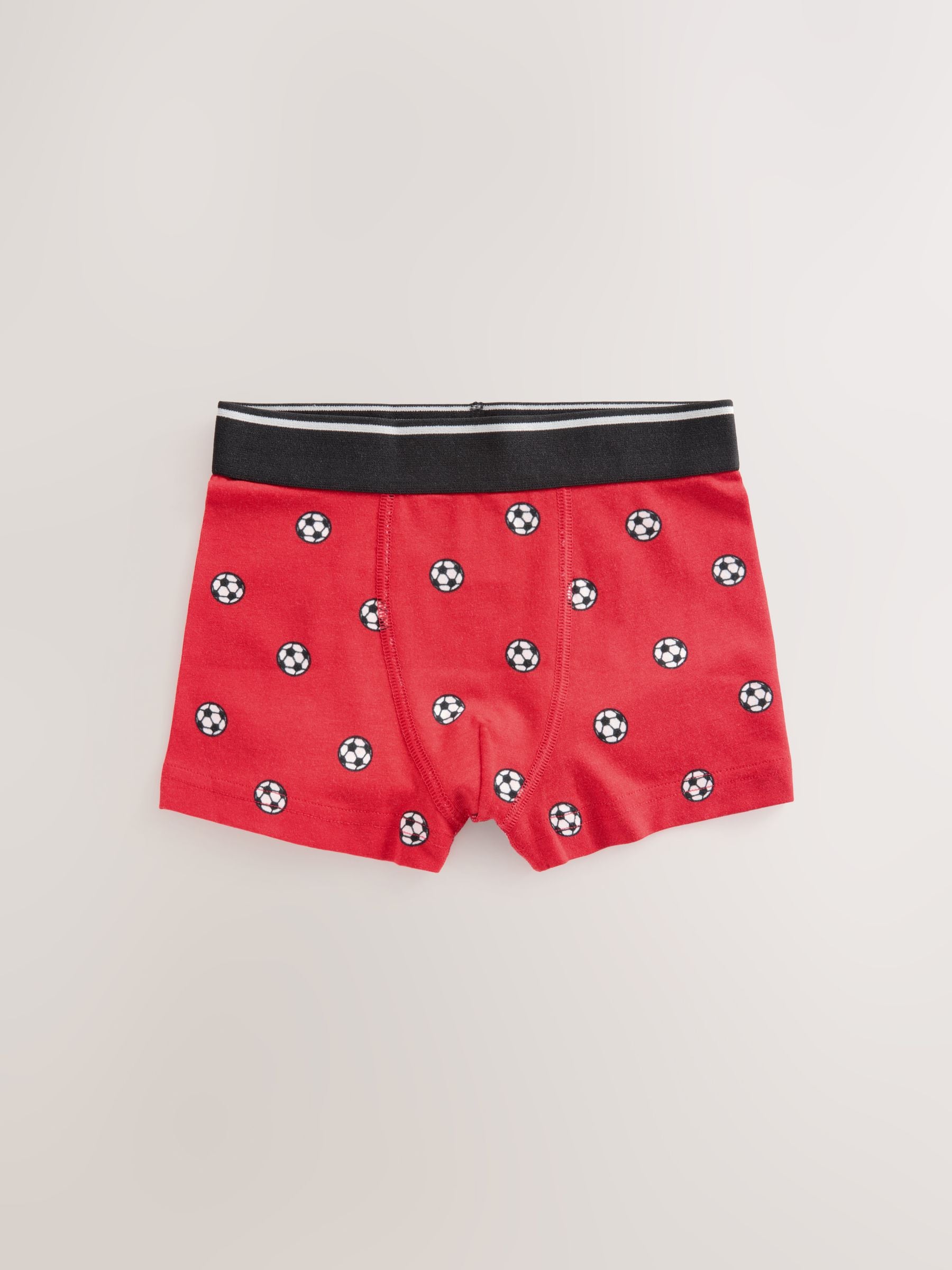 Rood/blauw voetbal - Verpakking van 5 trunks met motief (1,5-16jr)