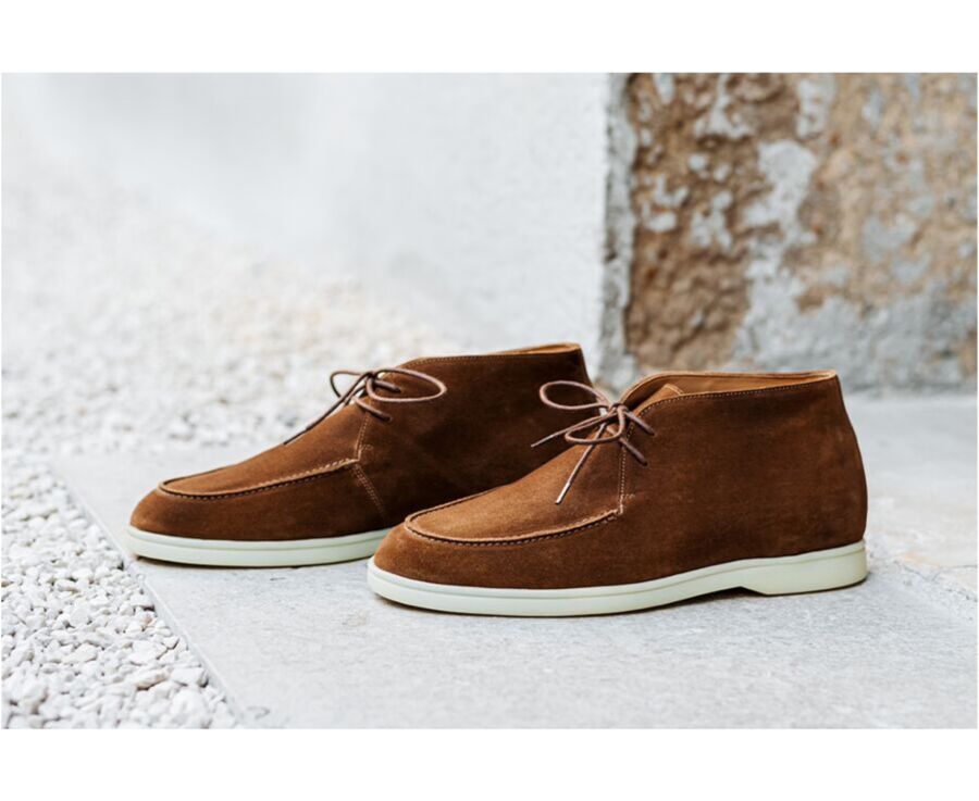 Bottines casual homme Velours Chamois - SERENOA