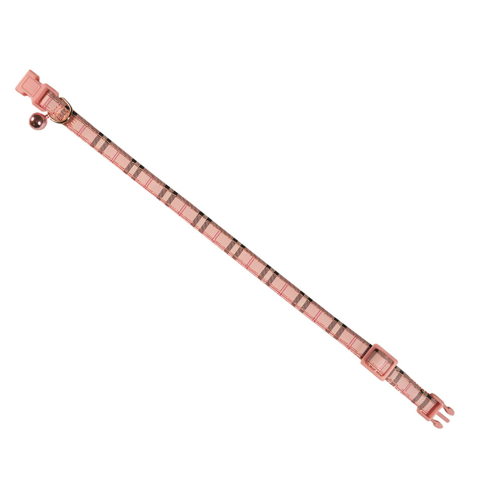 Collier chat ecossais rose 20-30cm x 10mm