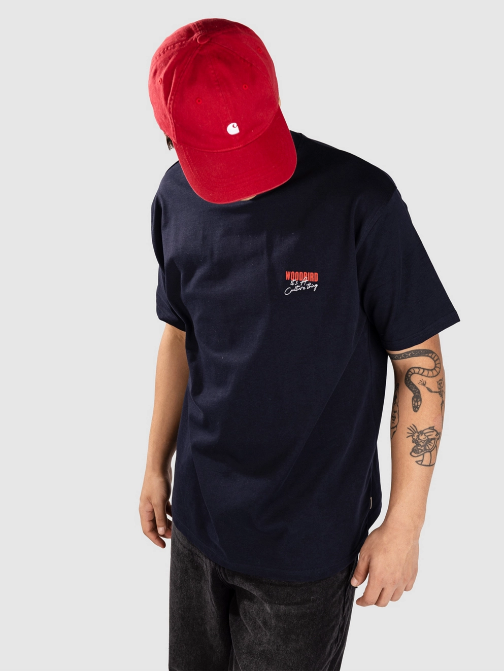 Woodbird WBBaine Ganbei T-Shirt navy blazer